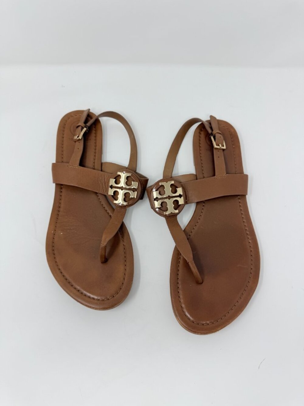 Tory Burch Cognac Sandals Size 9.5 - Picture 2 of 5